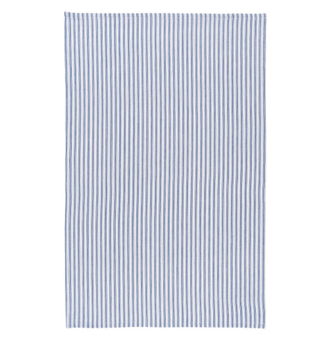 Blue and white striped towel.