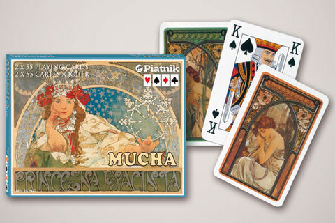 Mucha Hyacinth Double Deck Playing Cards