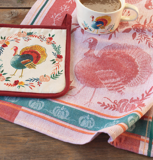 Thanksgiving Dishtowel "Harvest Turkey"