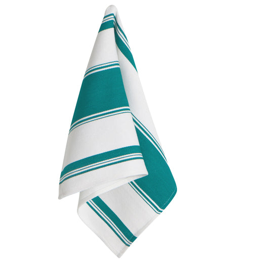 A dishcloth is hung up. It&
