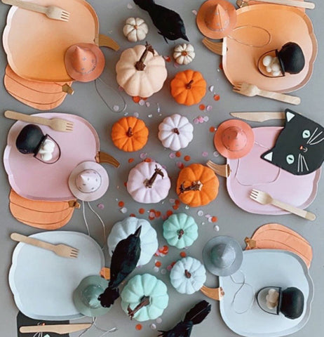 Paper Plates "Ombre Pastel Pumpkins"