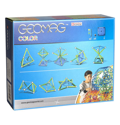 Color Magnetic Construction Set 35 pcs, Green &amp; Blue