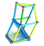 Color Magnetic Construction Set 35 pcs, Green & Blue