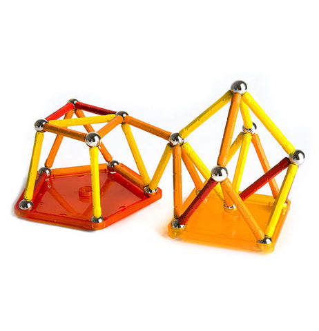 Construction magnétique - Color orange - 64 pièces - Geomag