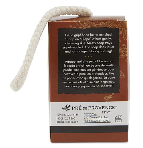 The back of the bar soap&