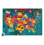 200 piece puzzle of the USA put together.