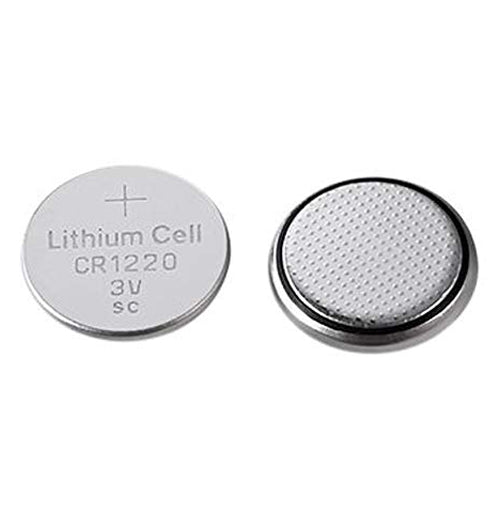 This image shows the top and bottom of one of the disc-shaped batteries.