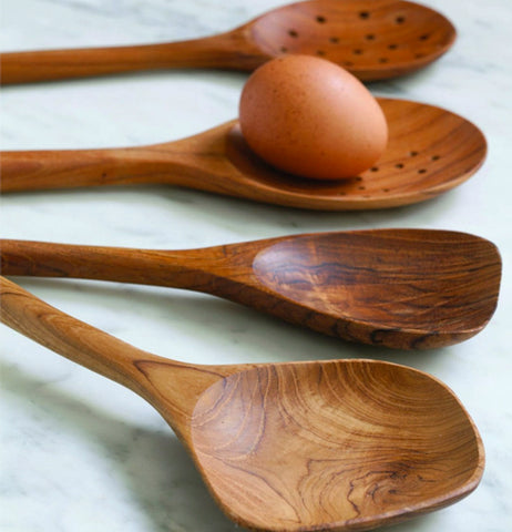 Teak Strainer Spoon