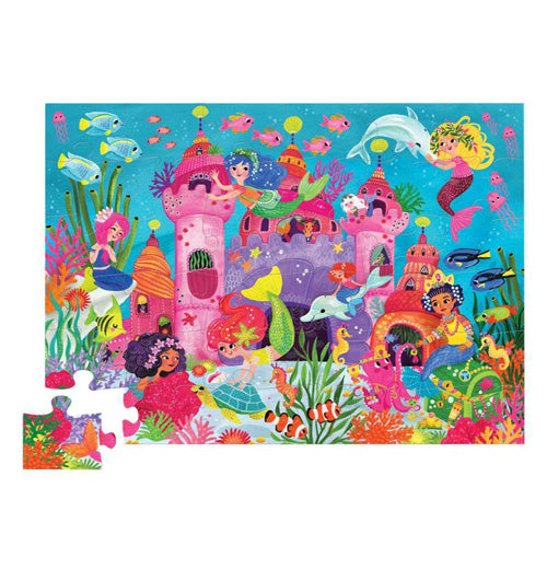 All the pieces of the "Mermaid Palace" are completed except one piece. 
