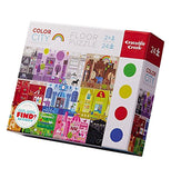 The Crocodile Creek Early Learning "Color City" Puzzle with 24 Pieces are packaged in a box featuring the illustrations of buildings in different colors.. 