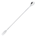 Trident Barspoon is a longe spoon on one side and a fork on the other end.