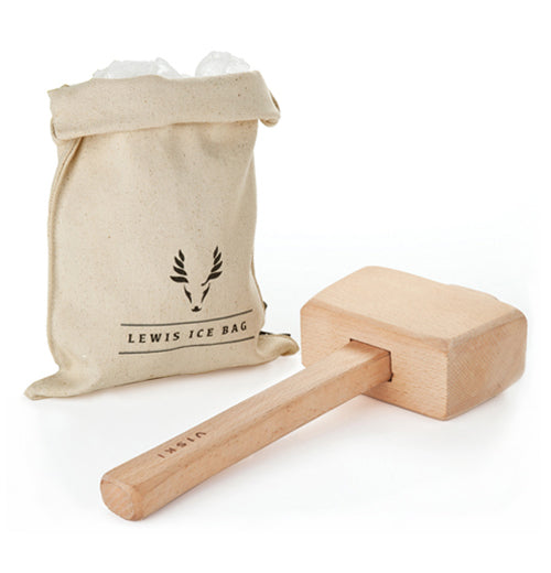 Lewis ice bag &amp; mallet.