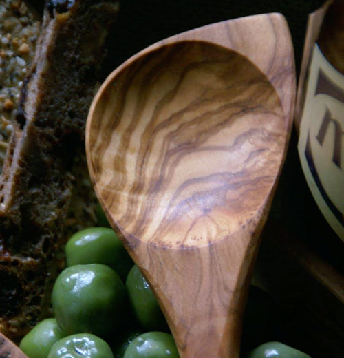 Be Home Olive Wood Pointed Spoon - Thumbnail 3