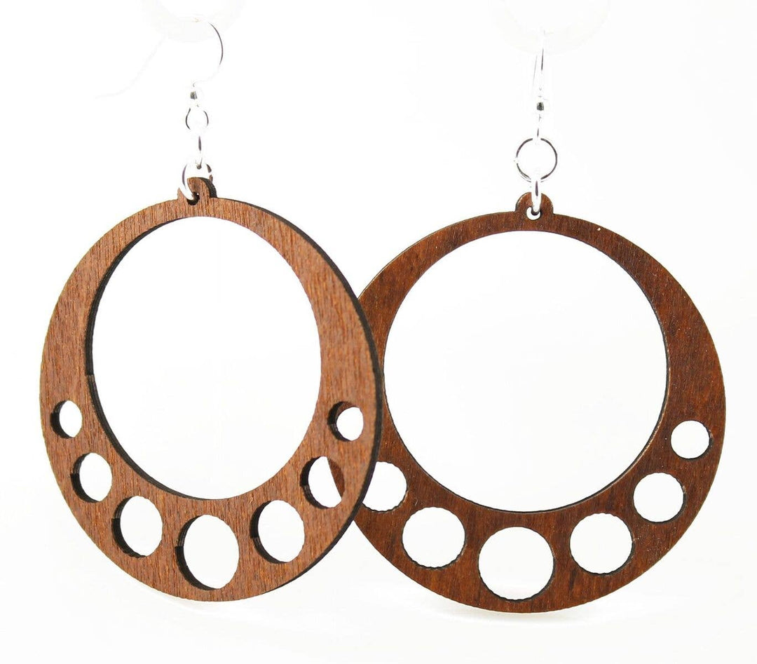 Hanging Circle Earrings: Cinnamon