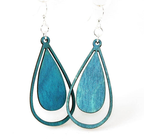 Water Droplet Earrings: Aqua Marine