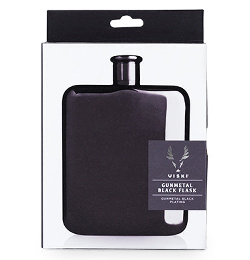 Black rectangle bottle packaged in a box 