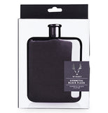 Black rectangle bottle packaged in a box 