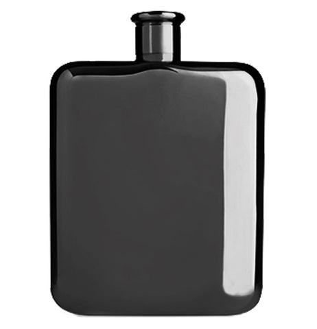 Black bottle in a shape of a rectangle to carry beverages