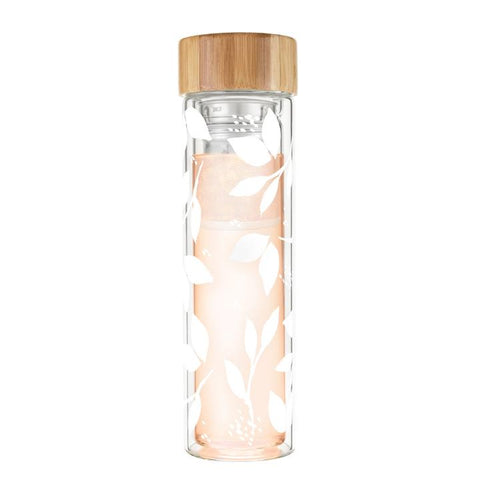 Travel Infuser "Blair White Leaf Pattern"