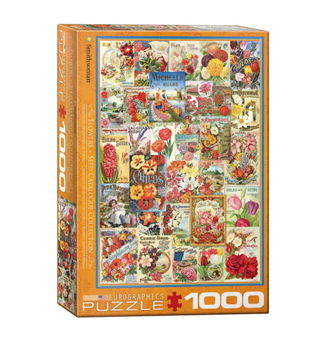 Flower Seed Catalog Covers 1000-Piece Puzzle