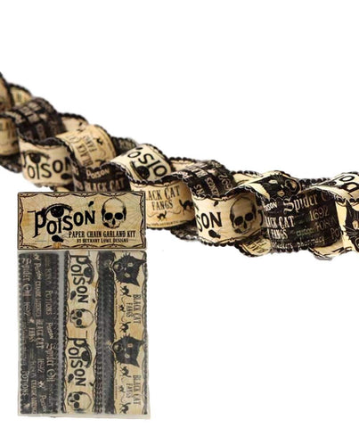 HALLOWEEN - Poison Paper Chain Garland Kit