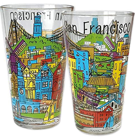 San Francisco Whimsy Pint Glass