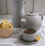 White Stoneware Tea Pot