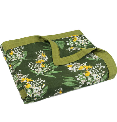 "Green Floral" Big Lovey Blanket