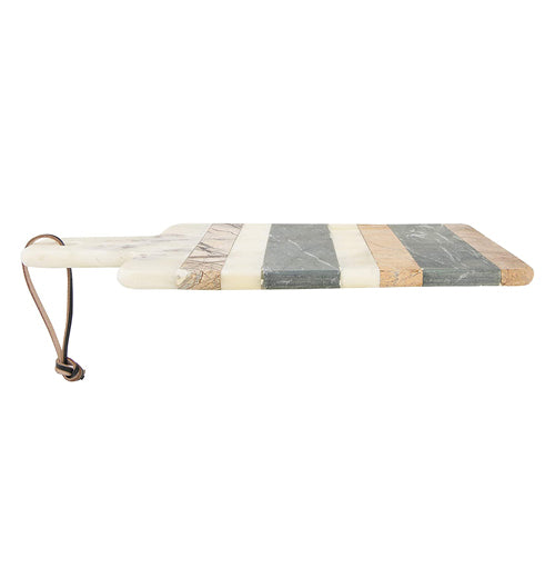 Marble Cutting Board with Leather Tie