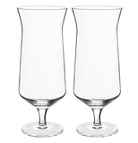 Angled Crystal Hurricane Glasses (Set of 2)