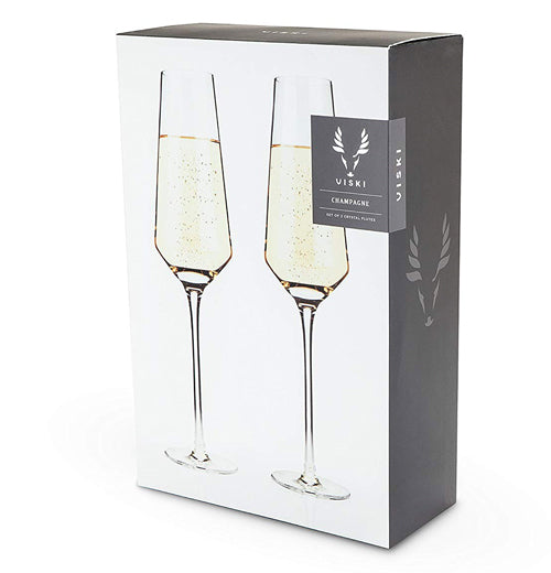 The box containing the glasses is shown with a picture of two glasses containing white wine.