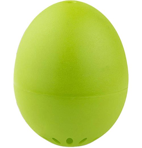 A green egg shaped egg-timer.