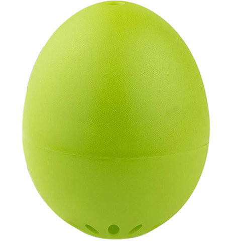 A green egg shaped egg-timer.