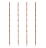 These copper-colored straws have small bumps all up and down them, so that they are shaped like bamboo.