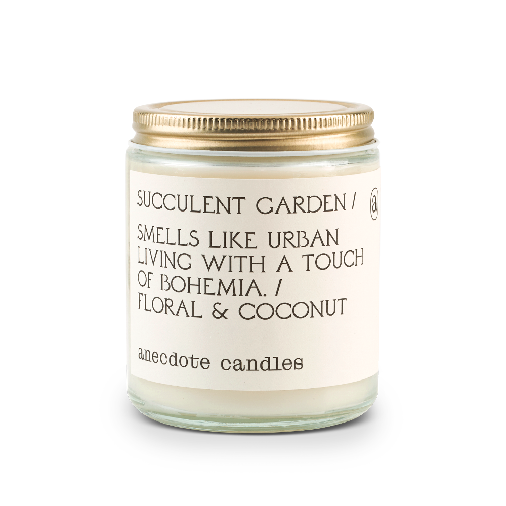 Succulent Garden (Floral &amp; Coconut) Candle: 7.8 oz Glass Jar
