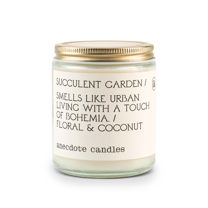 Succulent Garden (Floral &amp; Coconut) Candle: 7.8 oz Glass Jar