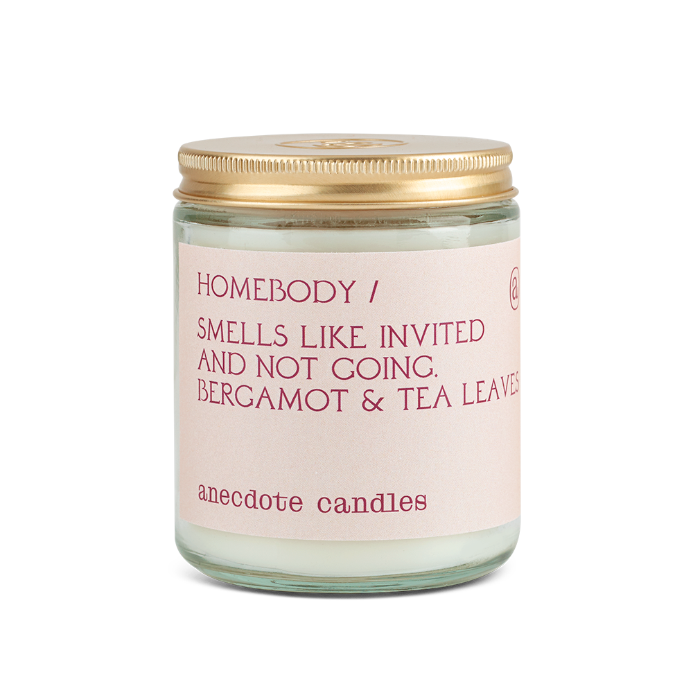 Homebody Candle (Bergamot &amp; Tea Leaves) Candle: 7.8 oz glass jar