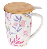 "Bailey: Botanical Bliss" Ceramic Tea Mug and Infuser