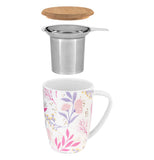 "Bailey: Botanical Bliss" Ceramic Tea Mug and Infuser