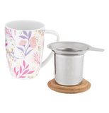 "Bailey: Botanical Bliss" Ceramic Tea Mug and Infuser