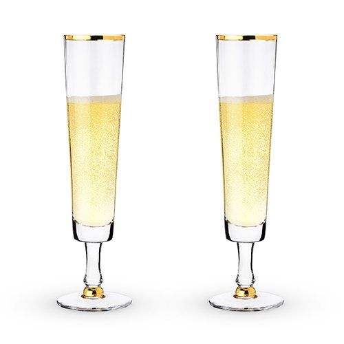 "Wedding" Champagne Flutes (Set of 2)
