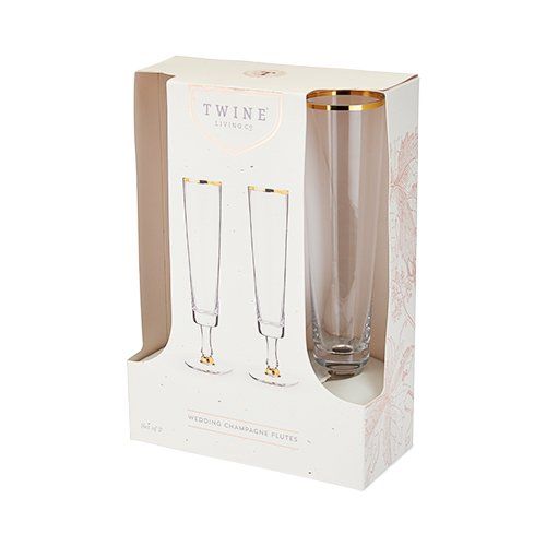 "Wedding" Champagne Flutes (Set of 2)