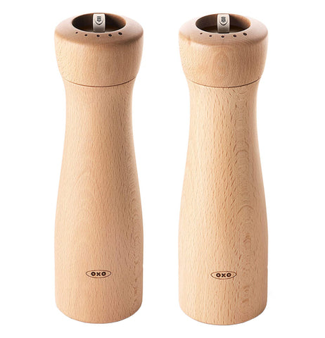 Solid Beechwood Salt And Pepper Grinder Set