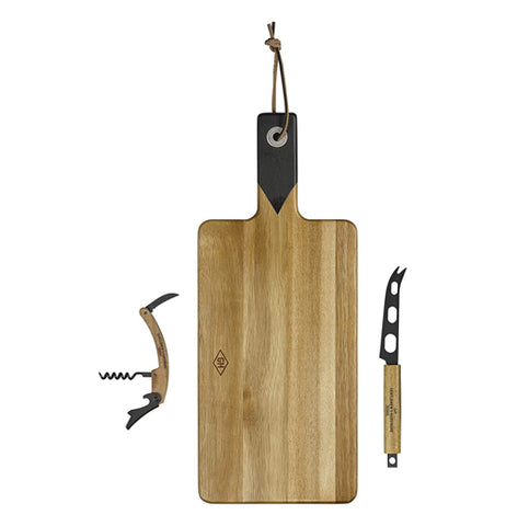 Cheese and Wine Serving Set with Knife and Bottle Opener