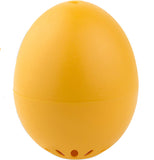 An orange egg shaped egg-timer.