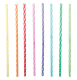 8 straws shown: Yellow, Orange, Red, Purple, Blue, Teal, Green and Lime.