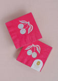 Disco Cherries Hot Pink Cocktail Paper Beverage Napkins - Se