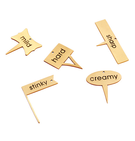 Gold Cheese Markers (Set of 5)