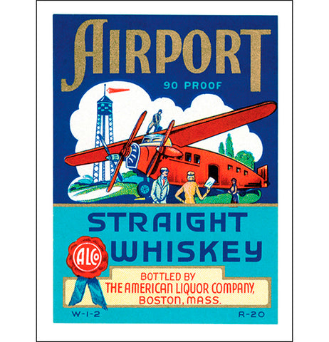 Airport Whiskey Tin Sign