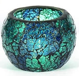 Crackle Mosaic Tea Light Holder